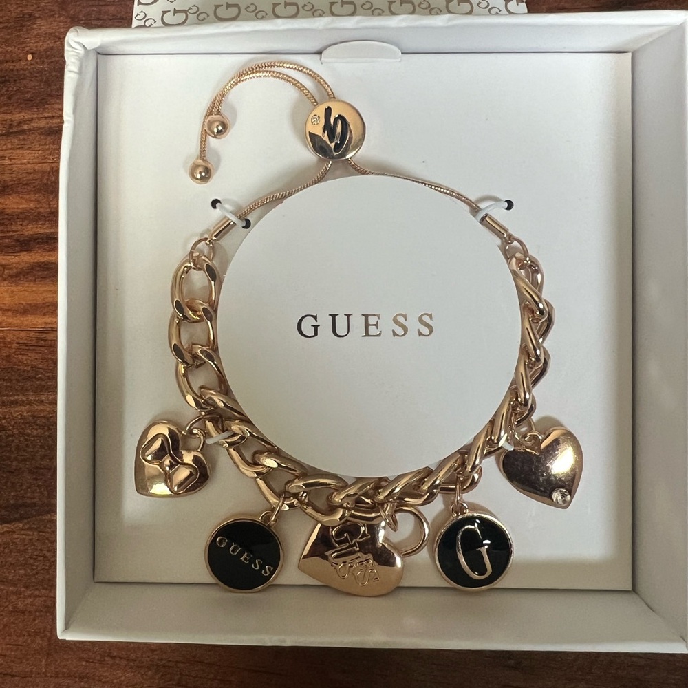 New Guess Gold Bangle Bracelet